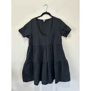 Target black cotton baby doll size M dress swim coverup cotton